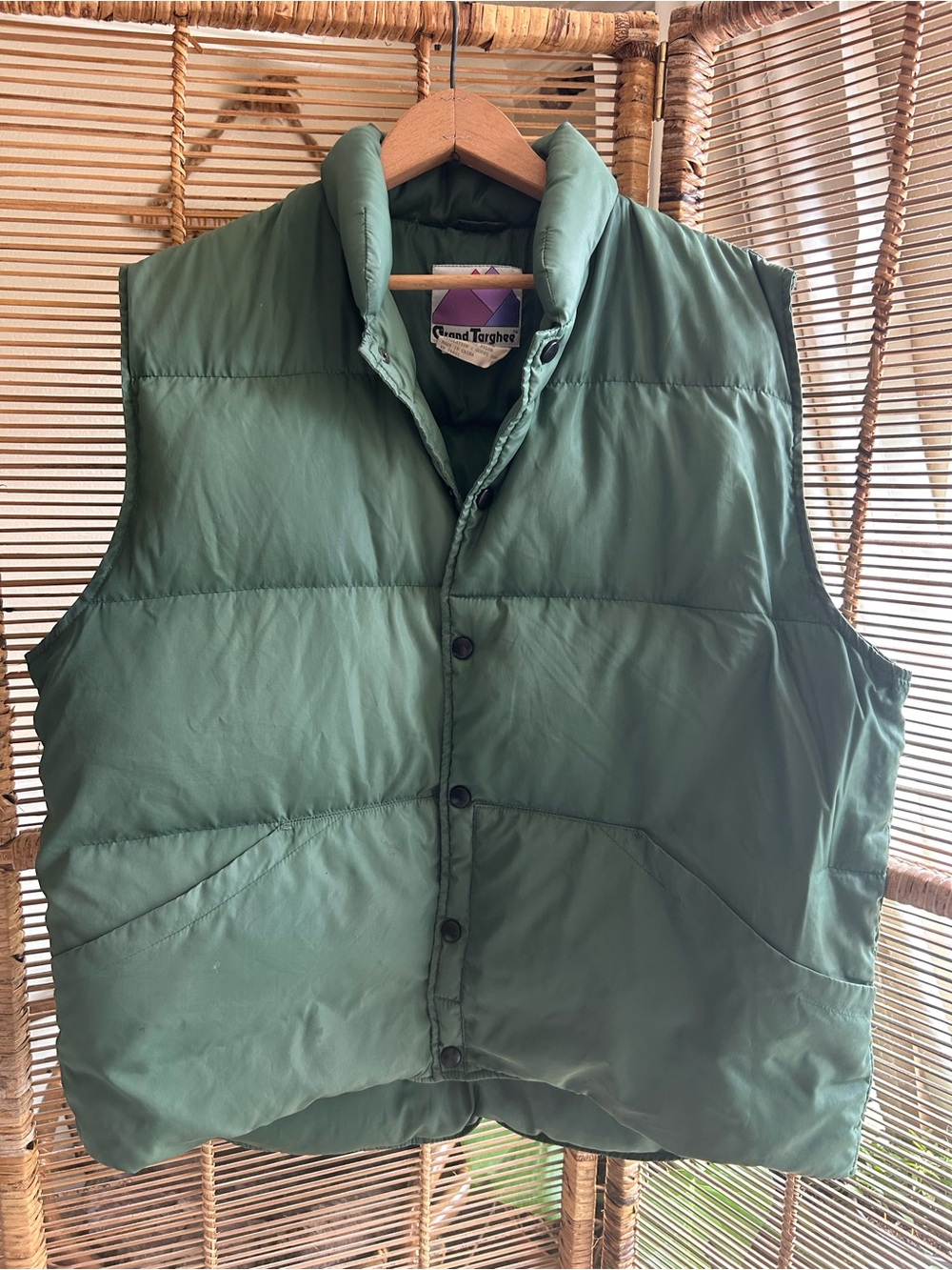 Vintage Men’s Green Puffer Vest L